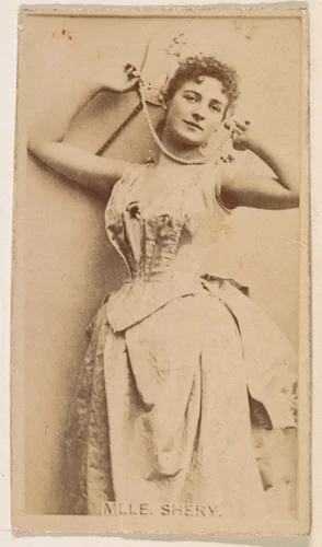 Mlle. Shery, from the Actresses series (N245) issued by Kinney Brothers to promote Sweet Caporal Cigarettes by Kinney Brothers Tobacco Company, photograph, 1890