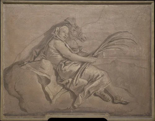 Allegorical Figure Representing Asia by Giovanni Domenico Tiepolo, painting, 1747-1804