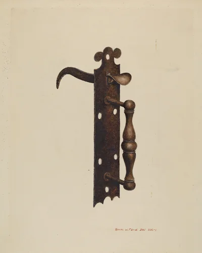 Norfolk Latch by Samuel W. Ford, index of american design, 1939