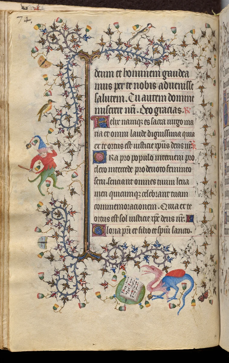 Hours of Charles the Noble, King of Navarre (1361-1425): fol. 37v, Text by Master of the Brussels Initials and Associates, book, 1400-1410
