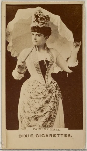 Pauline Hall, from the Actors and Actresses series (N45, Type 7) for Dixie Cigarettes by Allen & Ginter, photograph, 1885-1891