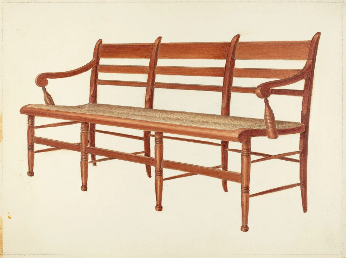 Settee by American 20th Century, index of american design, 1935-1942