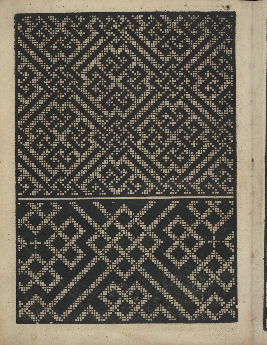 Libbretto nouellamete composto per maestro Domenico da Sera...lauorare di ogni sorte di punti, page 13 (verso) by Domenico da Sera, book, 1532