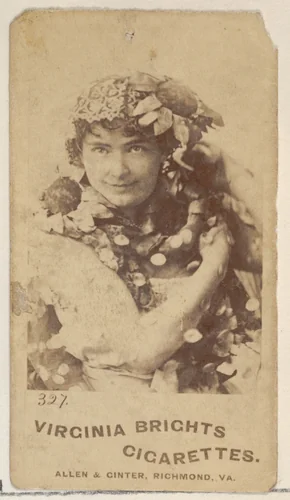 Card 327, from the Actors and Actresses series (N45, Type 5) for Virginia Brights Cigarettes by Allen & Ginter, photograph, 1885-1891