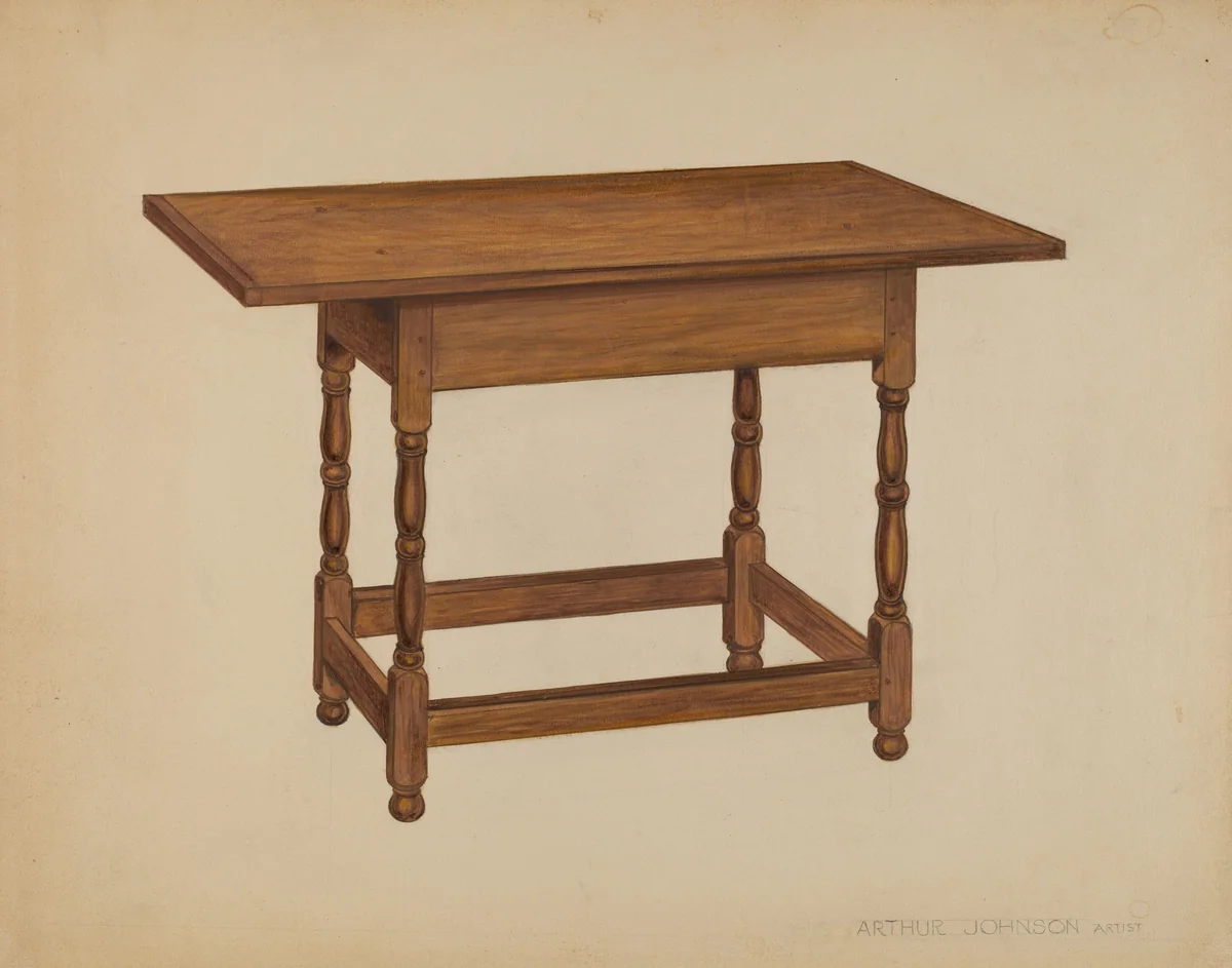 Tavern Table by Arthur Johnson, index of american design, 1936