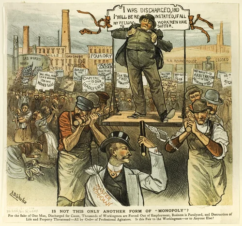 Is Not This Only Another Form of "Monopoly"?, from Puck by A. B. Schultz, print, 1886