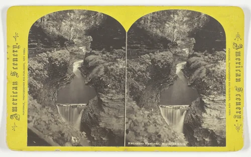 Entrance Cascade, Watkins Glen by William Purviance, photograph, 1860-1868