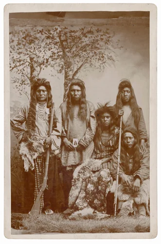 Members of Chief Pocatello’s Band, Northwestern Shoshone by Charles William Carter, photograph, 1865-1875