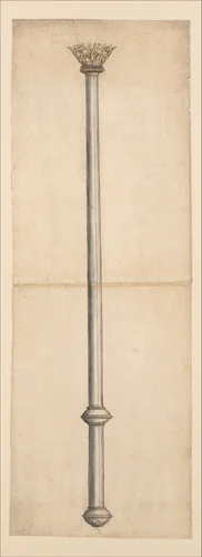 Design for a Scepter by anonymous, drawing, 1500-1600