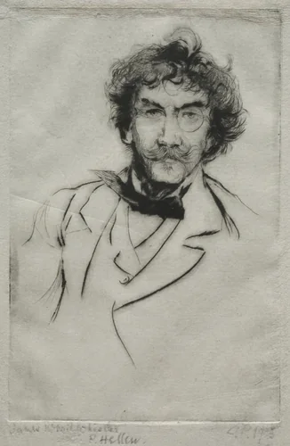 James MacNeill Whistler by Paul César Helleu, print, 1903