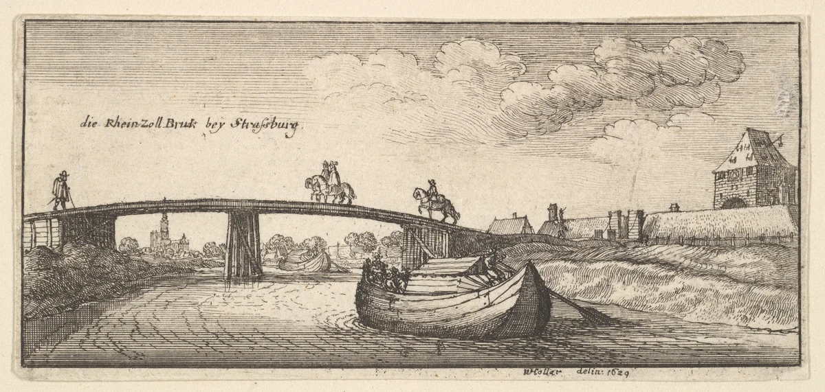 Strasbourg by Wenceslaus Hollar, print, 1629