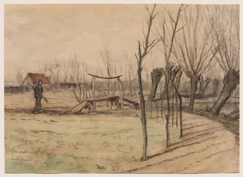 Landscape at Loosduinen by Piet Mondrian, drawing, 1905