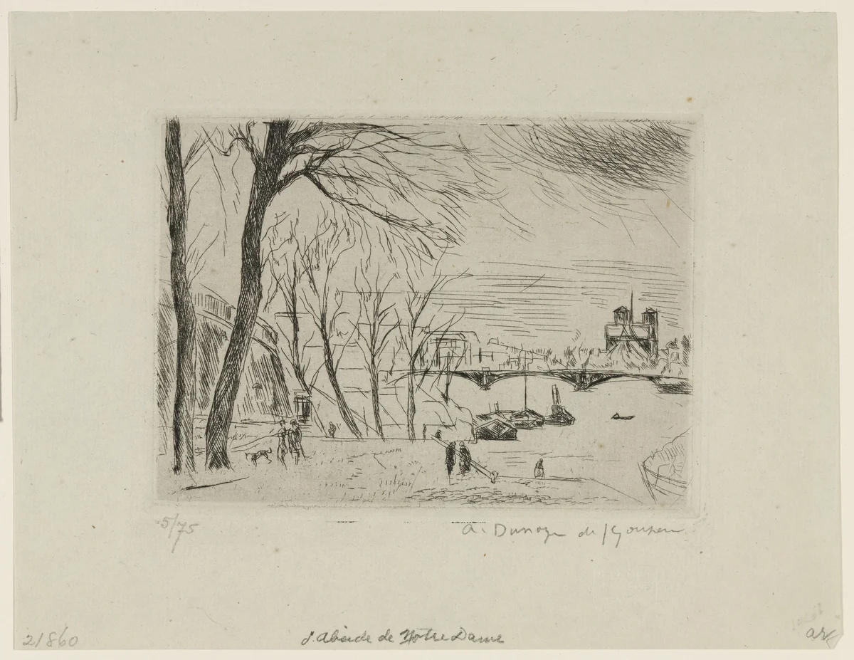 The Apse of Notre Dame by André Dunoyer de Segonzac, print, 1924