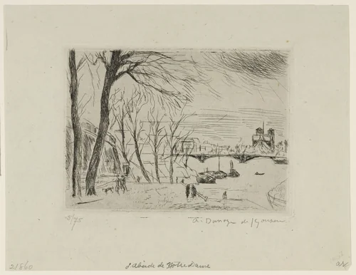 The Apse of Notre Dame by André Dunoyer de Segonzac, print, 1924