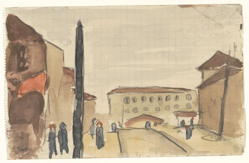 May Day, Moscow by Diego Rivera, drawing, 1928