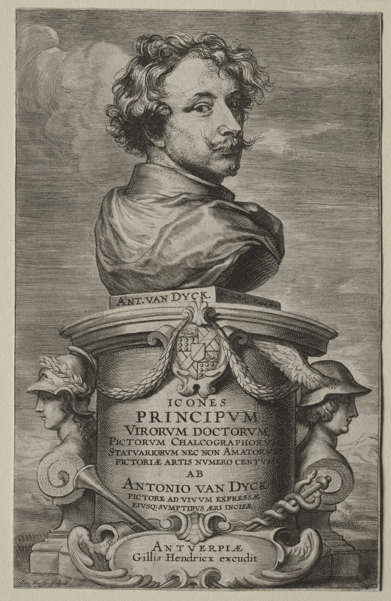 Self-Portrait by Anthony van Dyck, print, 1640-1650