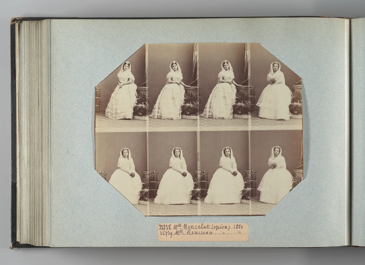 Mlle Moncelet; Mlle Rousseau by André Adolphe-Eugène Disdéri, photograph, 1862
