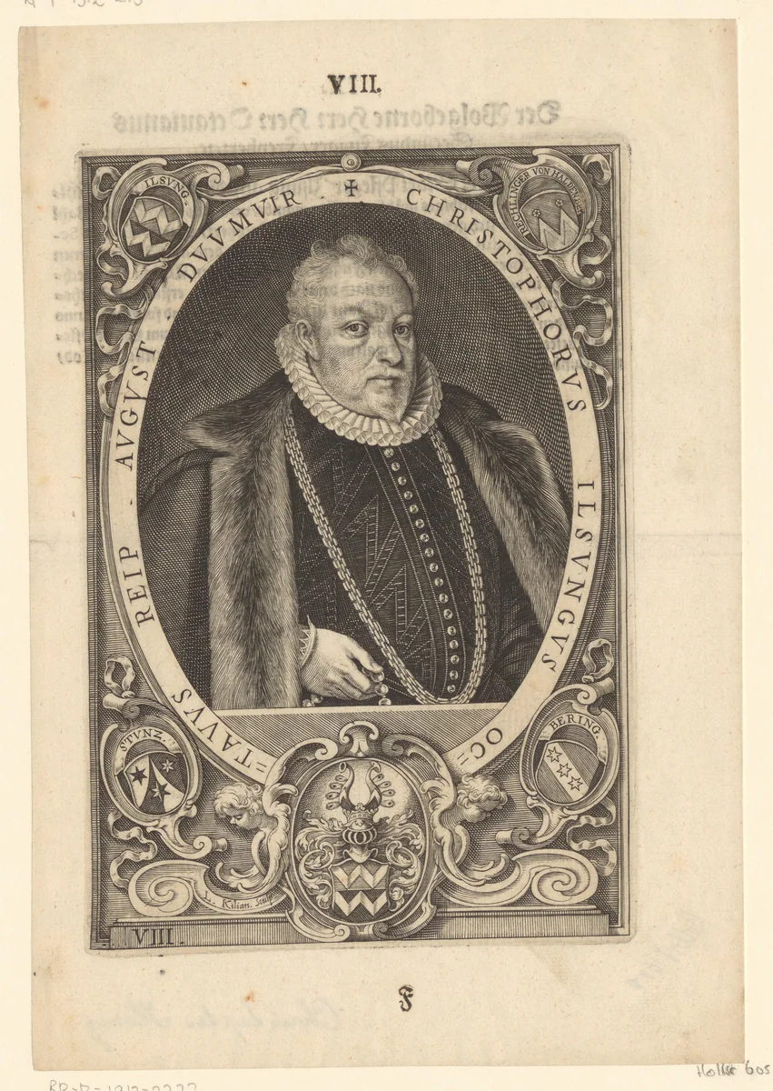 Portret van Christoph Ilsung by Lucas Kilian, print, 1615
