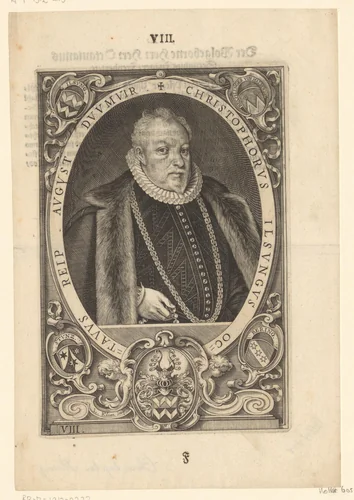 Portret van Christoph Ilsung by Lucas Kilian, print, 1615