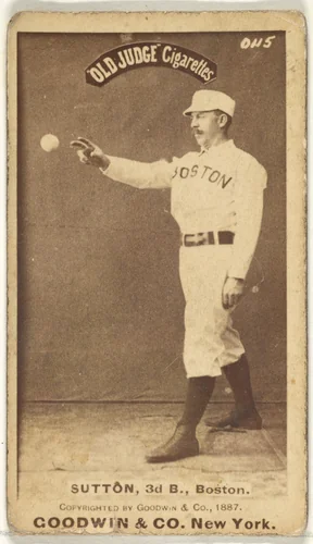 Sutton, 3rd Base, Boston, from the Old Judge series (N172) for Old Judge Cigarettes by Goodwin & Company, photograph, 1887
