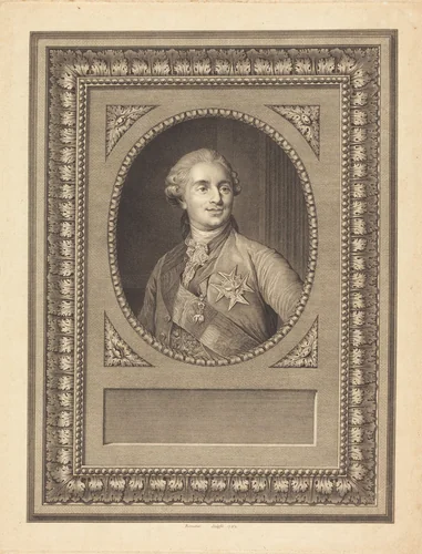 Louis XVI, King of France by Antoine Louis Romanet; Joseph Siffred Duplessis, print, 1783