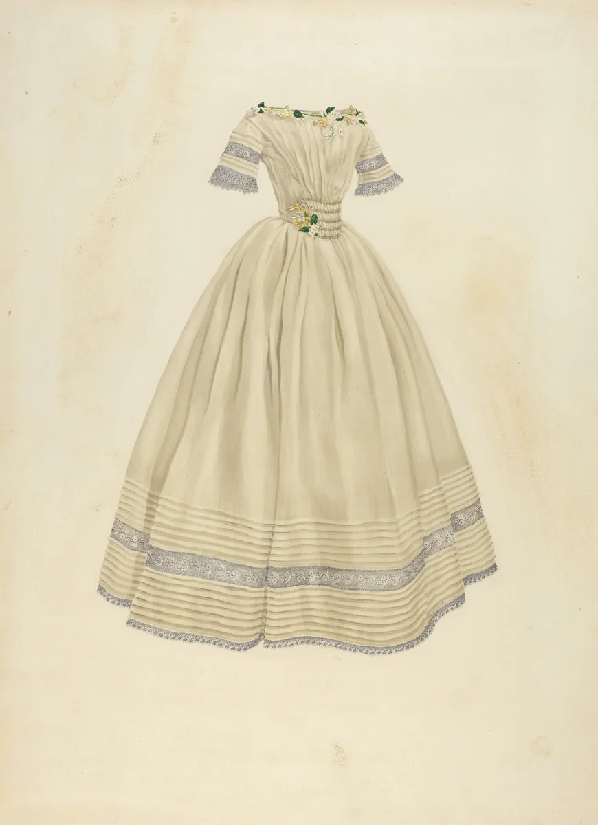 Wedding Dress by Irene Lawson, index of american design, 1935-1942