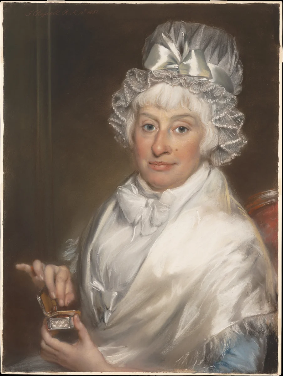 Mrs. Robert Shurlock Sr. (Ann Manwaring) by John Russell, drawing, 1801