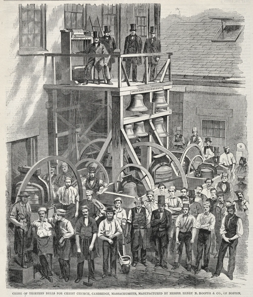 Chime of Thirteen Bells for Christ Church, Cambridge, Massachusetts, Manufactured by Messrs. Henry N. Hooper & Co., of Boston by Winslow Homer, print, 1860