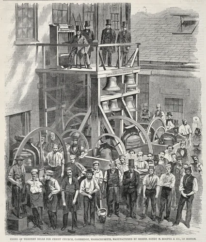 Chime of Thirteen Bells for Christ Church, Cambridge, Massachusetts, Manufactured by Messrs. Henry N. Hooper & Co., of Boston by Winslow Homer, print, 1860