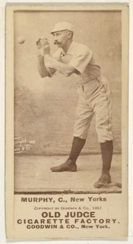 Patrick J. Murphy, Catcher, New York, from the Old Judge series (N172) for Old Judge Cigarettes by Goodwin & Company, photograph, 1887
