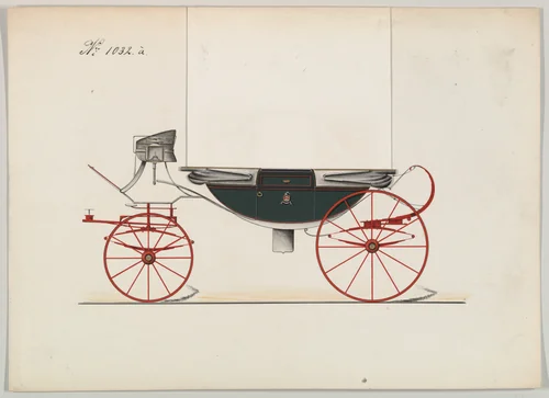 Landau #1032a by Brewster & Co., drawing, 1850-1870