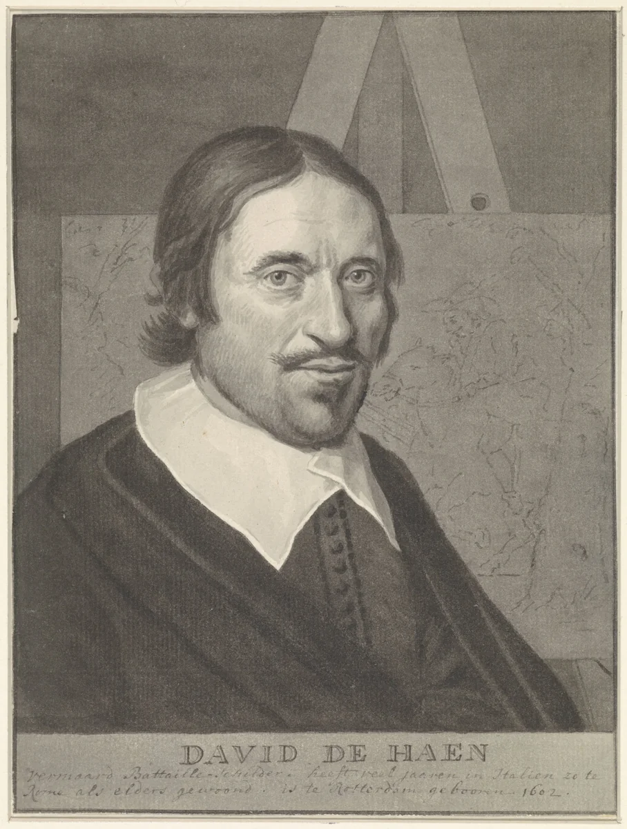 Portret van David de Haen by Cornelis van Noorde, drawing, 1758