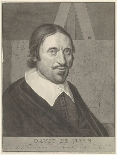 Portret van David de Haen by Cornelis van Noorde, drawing, 1758