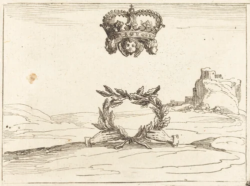 The Two Crowns by Jacques Callot, print, 1592-1635