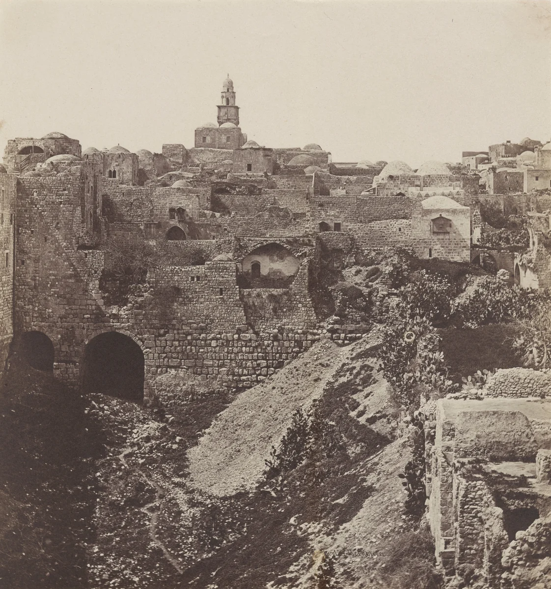 Pool of Bethesda, Jerusalem by James Robertson; Felice Beato; Antonio Beato, photograph, 1857