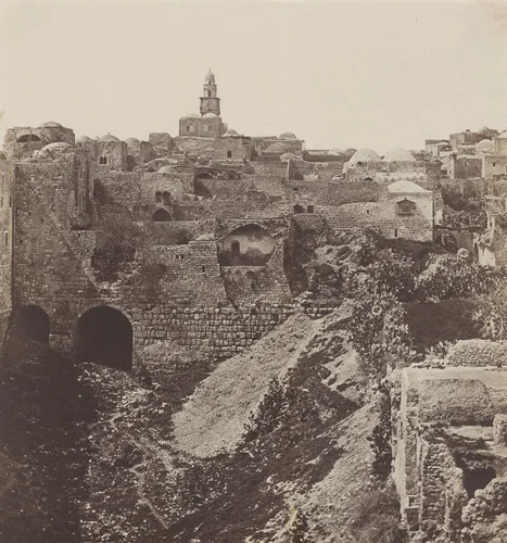 Pool of Bethesda, Jerusalem by James Robertson; Felice Beato; Antonio Beato, photograph, 1857