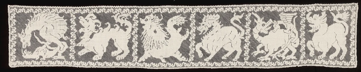 Border by Italy, textile, 1575-1625