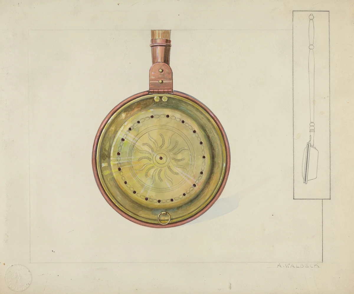 Warming Pan by Alfred Walbeck, index of american design, 1937