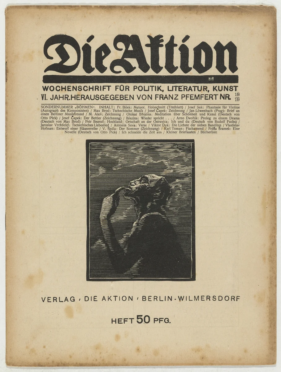 Die Aktion, vol. 6, no. 18/19 by František Bílek, periodical, 1916