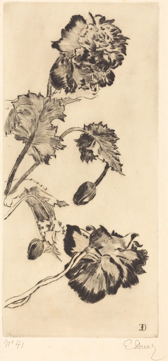 Flowers (Fleurs) by Ernest-Ange Duez, print, 1894