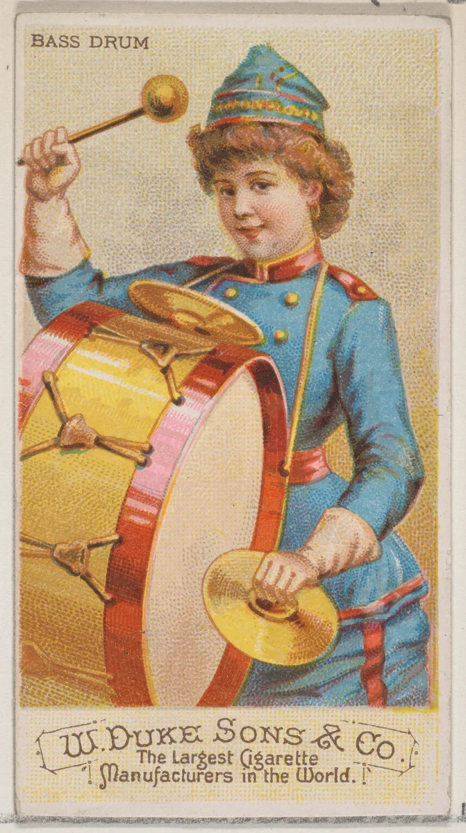 Bass Drum, from the Musical Instruments series (N82) for Duke brand cigarettes by W. Duke, Sons & Co., print, 1888