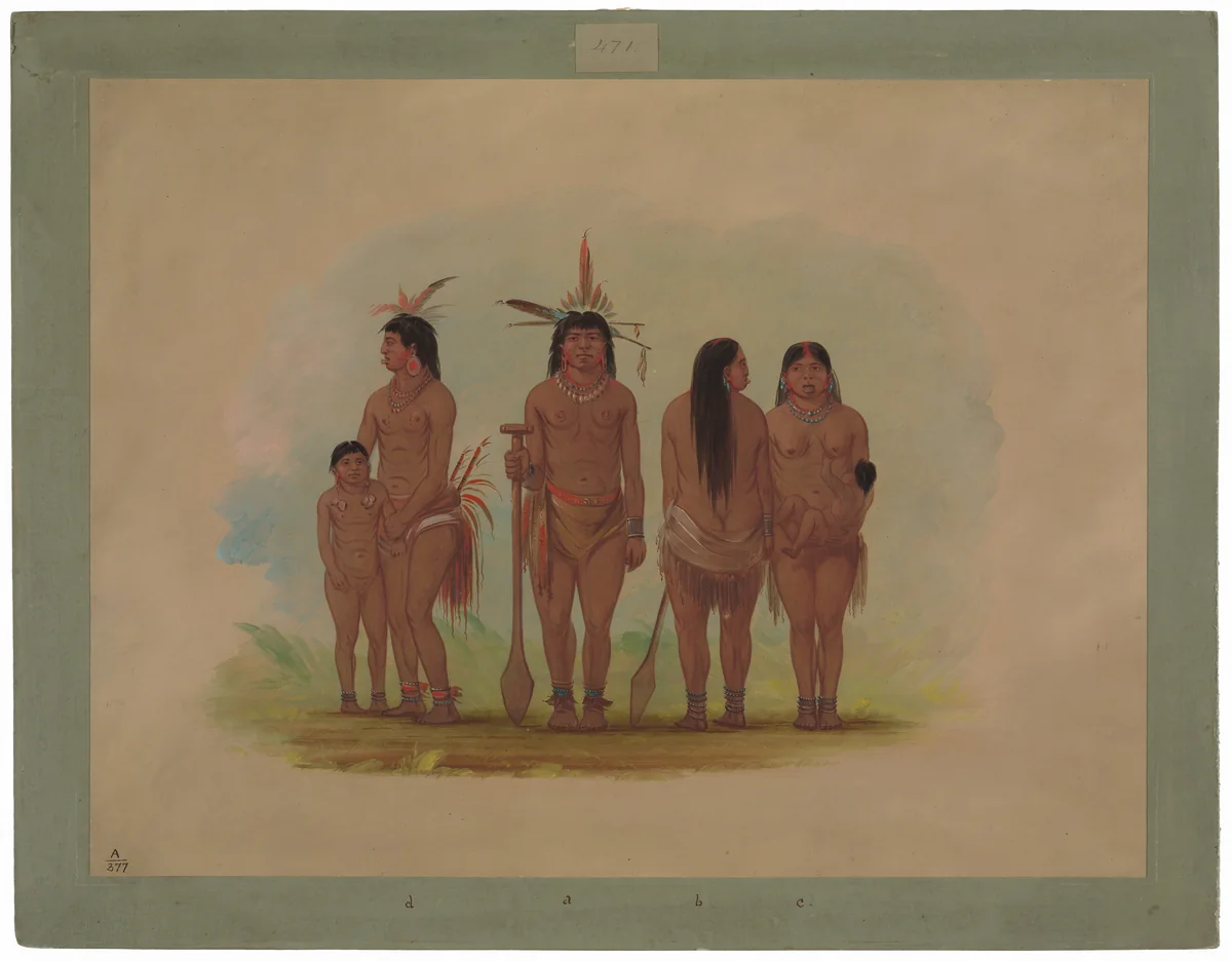 Members of the Payaguas Tribe by George Catlin, painting, 1854-1869