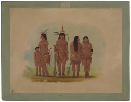 Members of the Payaguas Tribe by George Catlin, painting, 1854-1869