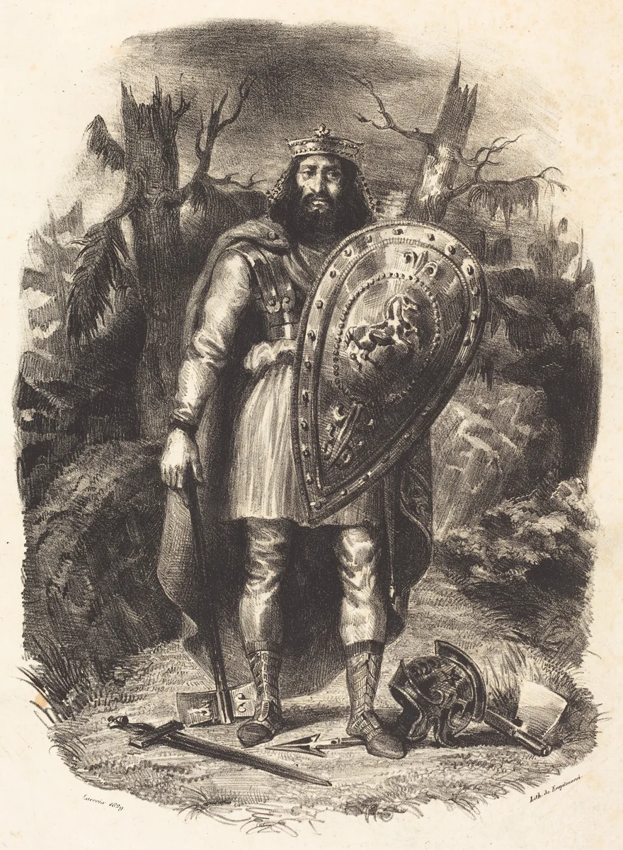 Vercingétorix by Eugène Delacroix, print, 1829