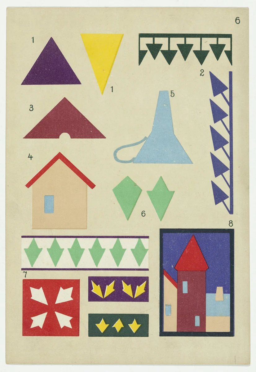 Gift 13: Paper Cutting (Kindergarten material based on the educational theories of Friedrich Froebel) by Hans Kappler, design, 1920