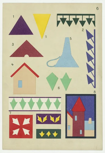 Gift 13: Paper Cutting (Kindergarten material based on the educational theories of Friedrich Froebel) by Hans Kappler, design, 1920