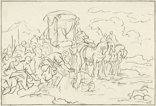 Filippus doopt de kamerling of eunuch by Benjamin Martini, print, 1777-1780