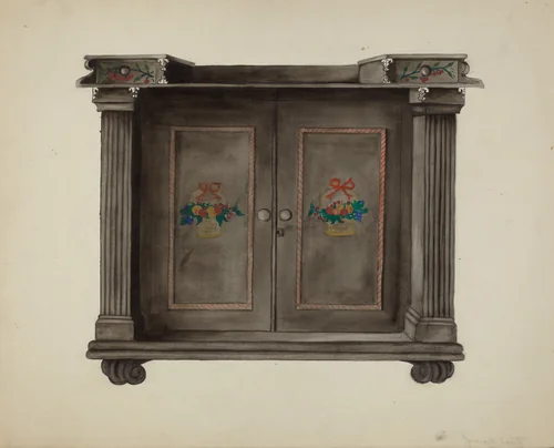 Sideboard by Juanita Lantz, index of american design, 1935-1942