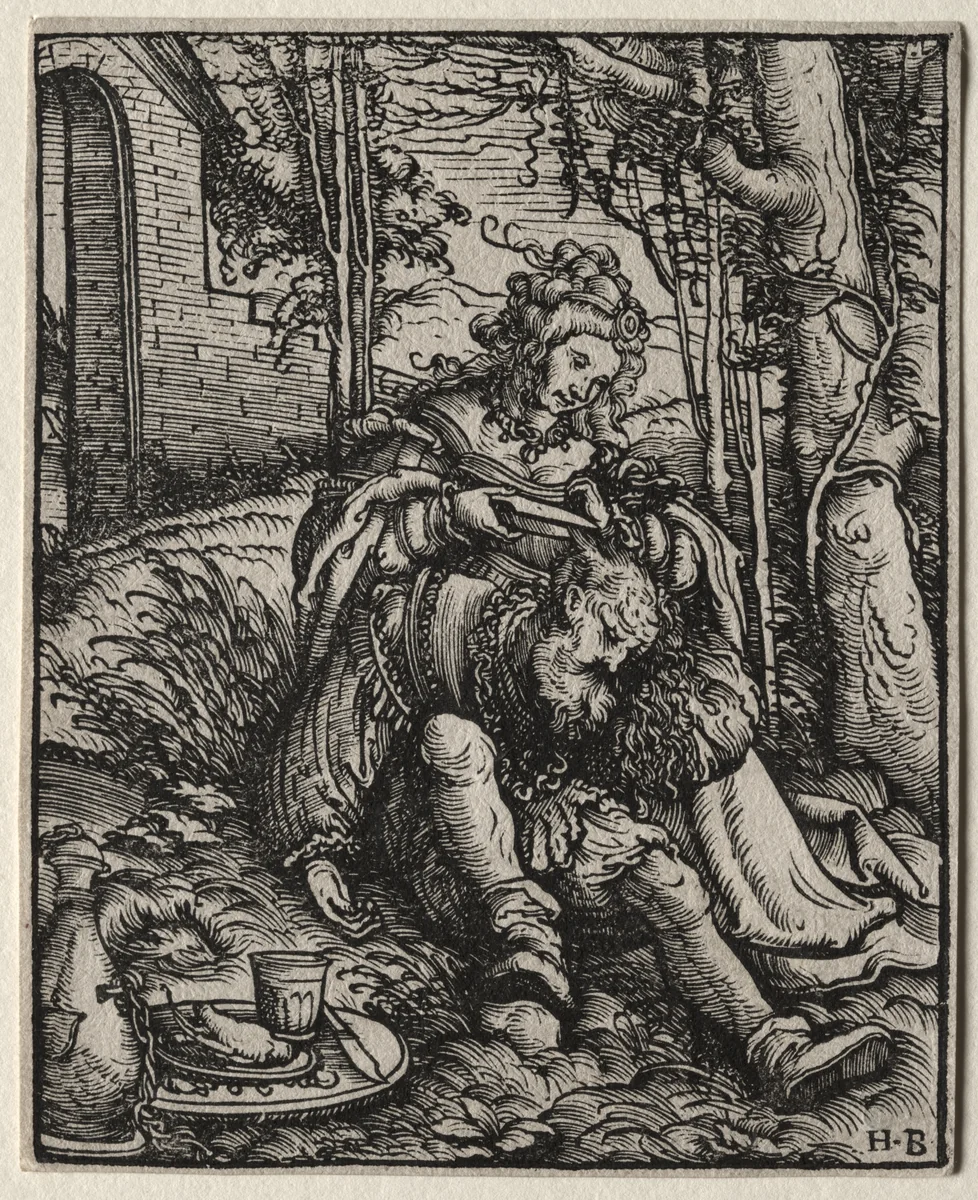Samson and Delilah by Hans Burgkmair, print, 1519