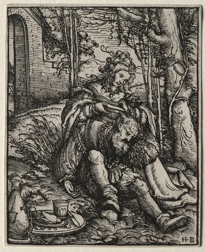 Samson and Delilah by Hans Burgkmair, print, 1519